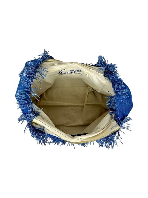 borsa donna colette con scritta in tinta azzurro MC2 Saint Barth | COLETTES3132